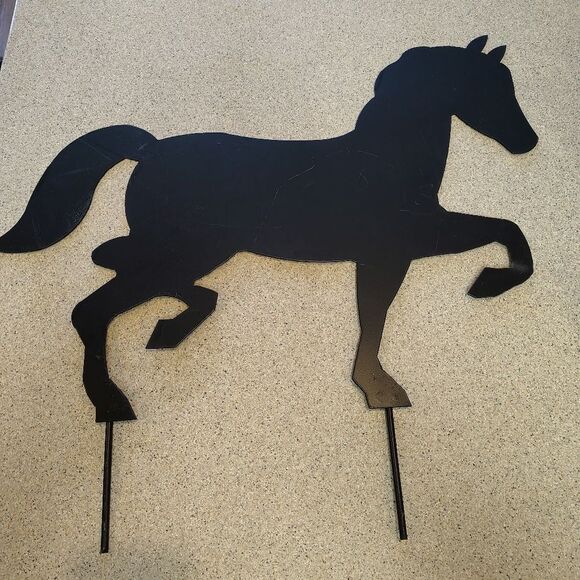 Powdered Steel Horse Yard Stake - Picture 1 of 4